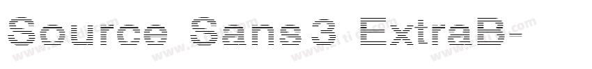Source Sans 3 ExtraB字体转换